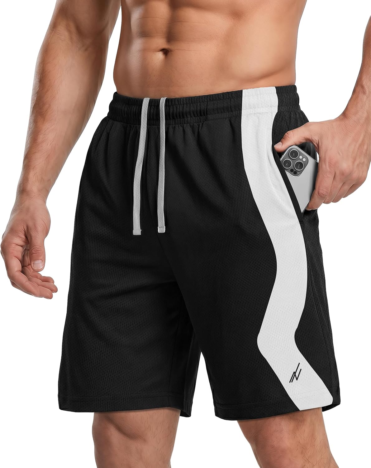 Men's Athletic Shorts Quick Dry Loose-Fit Lightweight Running Workout Gym Shorts with Pockets