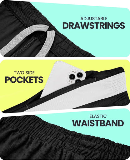 Men's Athletic Shorts Quick Dry Loose-Fit Lightweight Running Workout Gym Shorts with Pockets