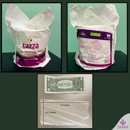 TAZZAWP1200 Wet Wipes - Bulk 4 x 1200 Ct, Durable Pre-Saturated Cleaning Gym Equip Wipes. 1 penny a wipe!