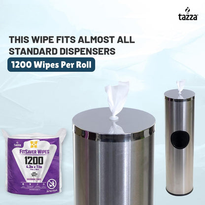TAZZAWP1200 Wet Wipes - Bulk 4 x 1200 Ct, Durable Pre-Saturated Cleaning Gym Equip Wipes. 1 penny a wipe!