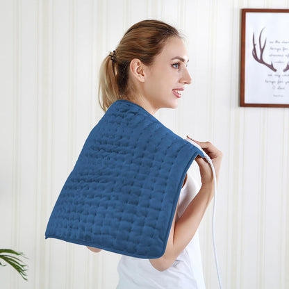 Electric Heating pad with 6 Heat Settings, Auto Shut Off, Dry Electric Heating for Back Neck Knee Arms Legs Shoulder Heat Pads for Christmas Birthday Father Mother's Day 24"X12", Gray Green