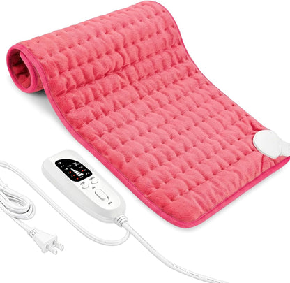 Electric Heating pad with 6 Heat Settings, Auto Shut Off, Dry Electric Heating for Back Neck Knee Arms Legs Shoulder Heat Pads for Christmas Birthday Father Mother's Day 24"X12", Gray Green