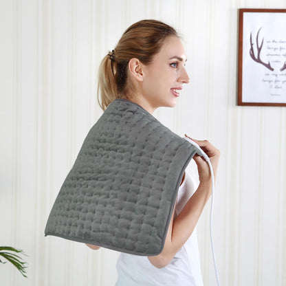 Electric Heating pad with 6 Heat Settings, Auto Shut Off, Dry Electric Heating for Back Neck Knee Arms Legs Shoulder Heat Pads for Christmas Birthday Father Mother's Day 24"X12", Gray Green