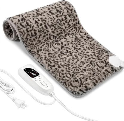 Electric Heating pad with 6 Heat Settings, Auto Shut Off, Dry Electric Heating for Back Neck Knee Arms Legs Shoulder Heat Pads for Christmas Birthday Father Mother's Day 24"X12", Gray Green