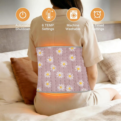Electric Heating pad with 6 Heat Settings, Auto Shut Off, Dry Electric Heating for Back Neck Knee Arms Legs Shoulder Heat Pads for Christmas Birthday Father Mother's Day 24"X12", Gray Green