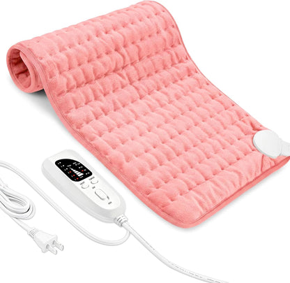 Electric Heating pad with 6 Heat Settings, Auto Shut Off, Dry Electric Heating for Back Neck Knee Arms Legs Shoulder Heat Pads for Christmas Birthday Father Mother's Day 24"X12", Gray Green