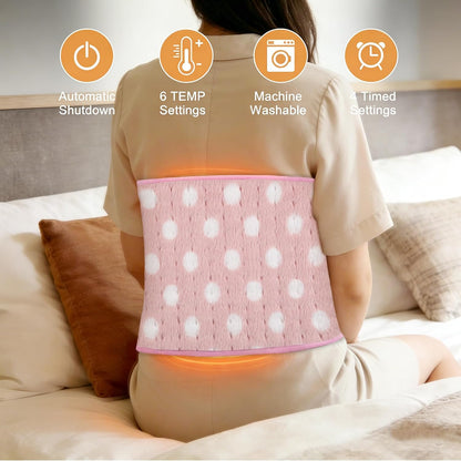 Electric Heating pad with 6 Heat Settings, Auto Shut Off, Dry Electric Heating for Back Neck Knee Arms Legs Shoulder Heat Pads for Christmas Birthday Father Mother's Day 24"X12", Gray Green