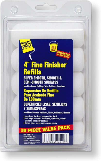 165-10 "Fine Finisher" 4" Foam roller Refills Pk/10