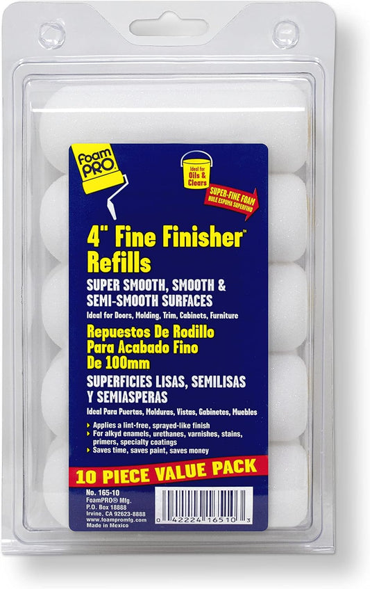 165-10 "Fine Finisher" 4" Foam roller Refills Pk/10