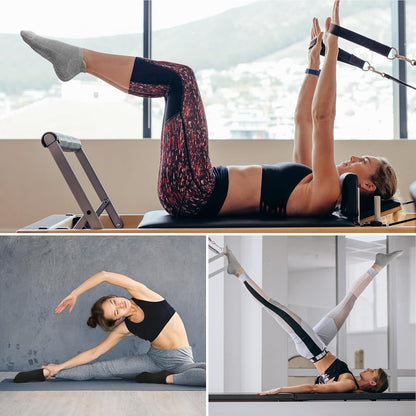 Pilates Socks for Women, Cushioned Ankle Grippy Non Slip Socks for Yoga, Hospital, Barre, Home Slipper 2/4 Pairs