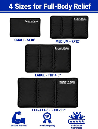 Gel Soft Flexible Ice Pack for Injuries Reusable - (Large: 11"x14.5") for Hip, Shoulder, Knee, Back - Comfy Cold Pack Compress for Swelling, Bruises, Surgery