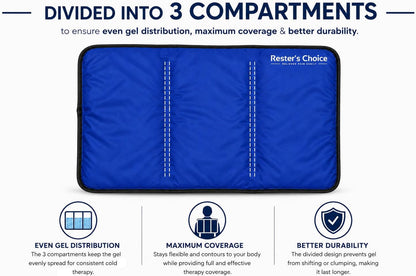 Gel Soft Flexible Ice Pack for Injuries Reusable - (Large: 11"x14.5") for Hip, Shoulder, Knee, Back - Comfy Cold Pack Compress for Swelling, Bruises, Surgery