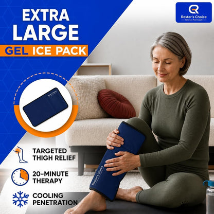 Gel Soft Flexible Ice Pack for Injuries Reusable - (Large: 11"x14.5") for Hip, Shoulder, Knee, Back - Comfy Cold Pack Compress for Swelling, Bruises, Surgery