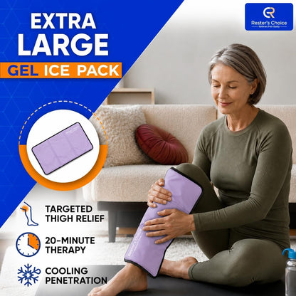 Gel Soft Flexible Ice Pack for Injuries Reusable - (Large: 11"x14.5") for Hip, Shoulder, Knee, Back - Comfy Cold Pack Compress for Swelling, Bruises, Surgery