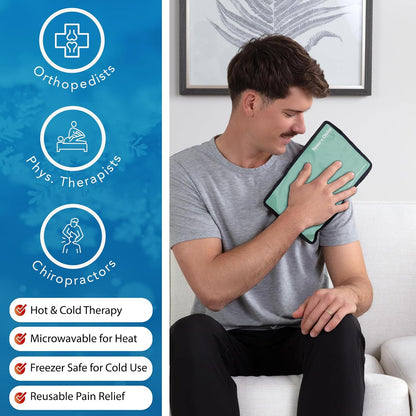 Gel Soft Flexible Ice Pack for Injuries Reusable - (Large: 11"x14.5") for Hip, Shoulder, Knee, Back - Comfy Cold Pack Compress for Swelling, Bruises, Surgery