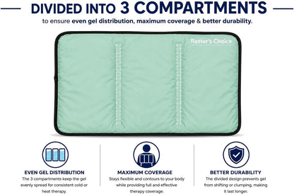 Gel Soft Flexible Ice Pack for Injuries Reusable - (Large: 11"x14.5") for Hip, Shoulder, Knee, Back - Comfy Cold Pack Compress for Swelling, Bruises, Surgery