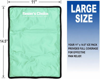 Gel Soft Flexible Ice Pack for Injuries Reusable - (Large: 11"x14.5") for Hip, Shoulder, Knee, Back - Comfy Cold Pack Compress for Swelling, Bruises, Surgery