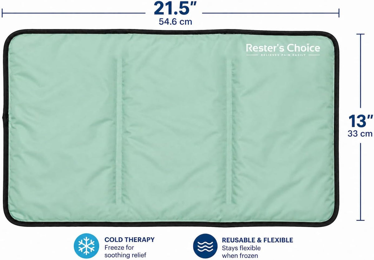 Gel Soft Flexible Ice Pack for Injuries Reusable - (Large: 11"x14.5") for Hip, Shoulder, Knee, Back - Comfy Cold Pack Compress for Swelling, Bruises, Surgery