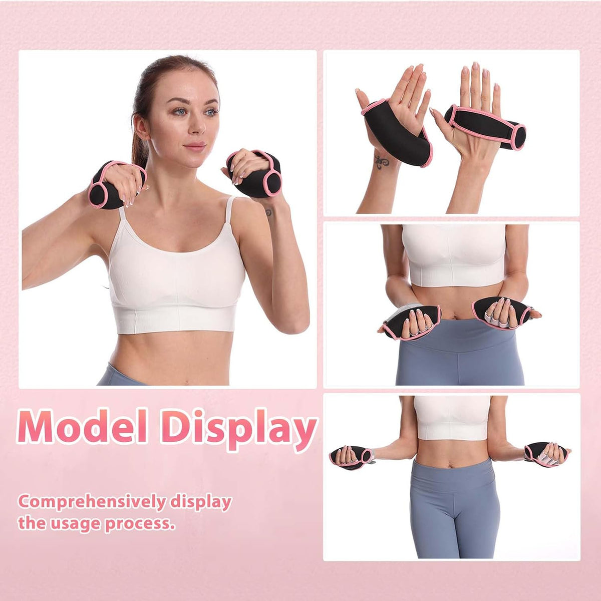 Soft Sandbag Dumbbells for Home & Gym, 2lb Weights for Women Set of 2 Handheld Weight-Bearing Aerobics Arm Shaping, Resistance Training, Muscle Toning, and Fat Burning