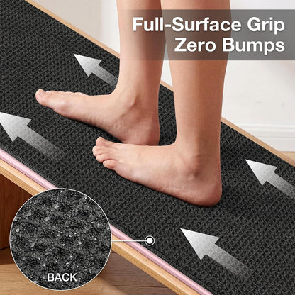 Hot Yoga Towel 2 Pack Yoga Mat Towels Microfiber Yoga Towels for Hot Yoga Non Slip Absorbent Anti-Slip Cover Hot Pilates Exercise Fitness 24 inch X 72 inch Black