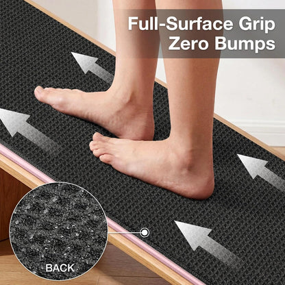 Hot Yoga Towel 2 Pack Yoga Mat Towels Microfiber Yoga Towels for Hot Yoga Non Slip Absorbent Anti-Slip Cover Hot Pilates Exercise Fitness 24 inch X 72 inch Black