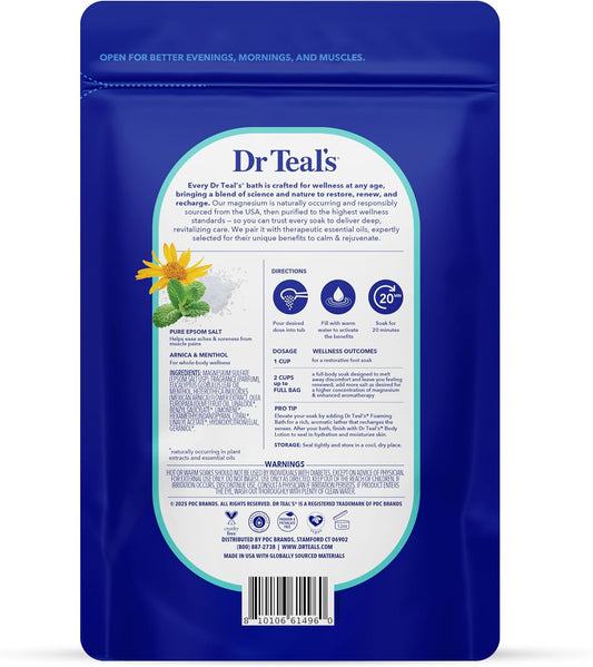 Arnica Body Relief Epsom Salt Magnesium Soak with Menthol & Essential Oils, Muscle Recovery, 3 lbs