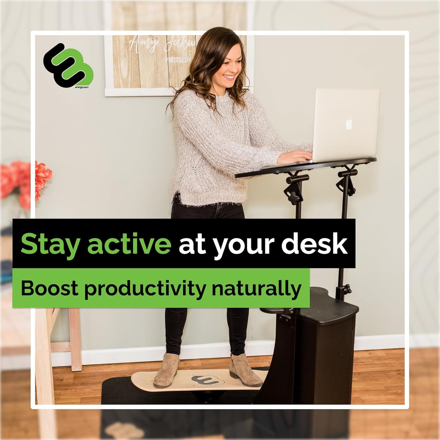 Wide 360˚ | Standing Desk Balance Board | Wobble Board Portable Home Gym | Snowboard Training | Surf trainer | Balance Board for Kids & Adults | Core Balance Trainer