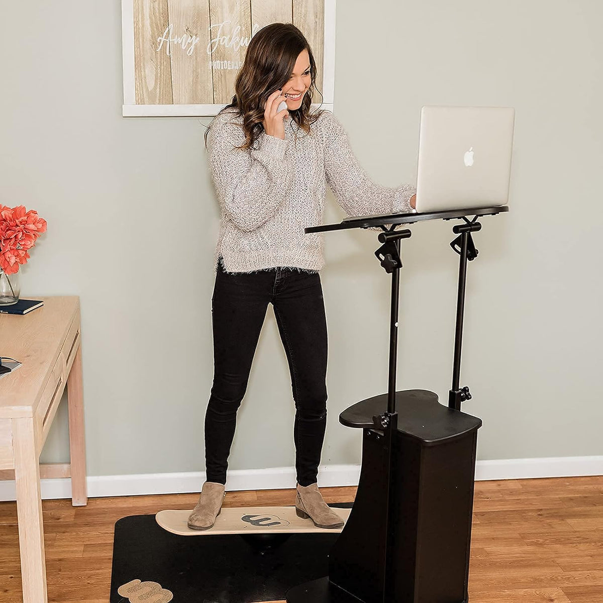 Wide 360˚ | Standing Desk Balance Board | Wobble Board Portable Home Gym | Snowboard Training | Surf trainer | Balance Board for Kids & Adults | Core Balance Trainer