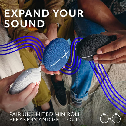 MINIROLL Ultra-Portable Waterproof Bluetooth Speaker, Balanced Bass, IP67 Dustproof, 131 ft (40 m) Range - Gentle Black
