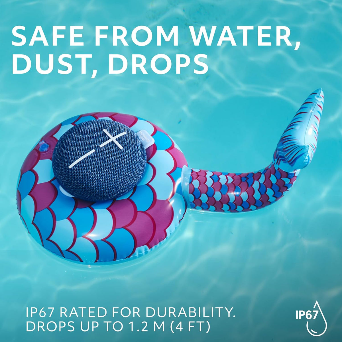 MINIROLL Ultra-Portable Waterproof Bluetooth Speaker, Balanced Bass, IP67 Dustproof, 131 ft (40 m) Range - Gentle Black