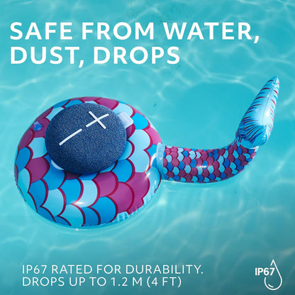 MINIROLL Ultra-Portable Waterproof Bluetooth Speaker, Balanced Bass, IP67 Dustproof, 131 ft (40 m) Range - Gentle Black