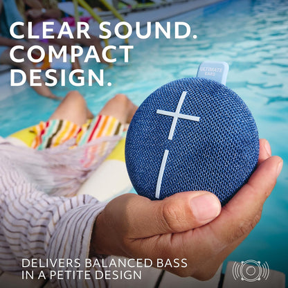 MINIROLL Ultra-Portable Waterproof Bluetooth Speaker, Balanced Bass, IP67 Dustproof, 131 ft (40 m) Range - Gentle Black