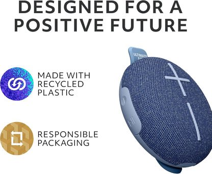 MINIROLL Ultra-Portable Waterproof Bluetooth Speaker, Balanced Bass, IP67 Dustproof, 131 ft (40 m) Range - Gentle Black