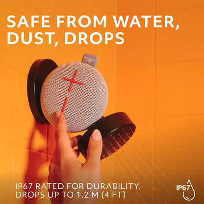 MINIROLL Ultra-Portable Waterproof Bluetooth Speaker, Balanced Bass, IP67 Dustproof, 131 ft (40 m) Range - Gentle Black