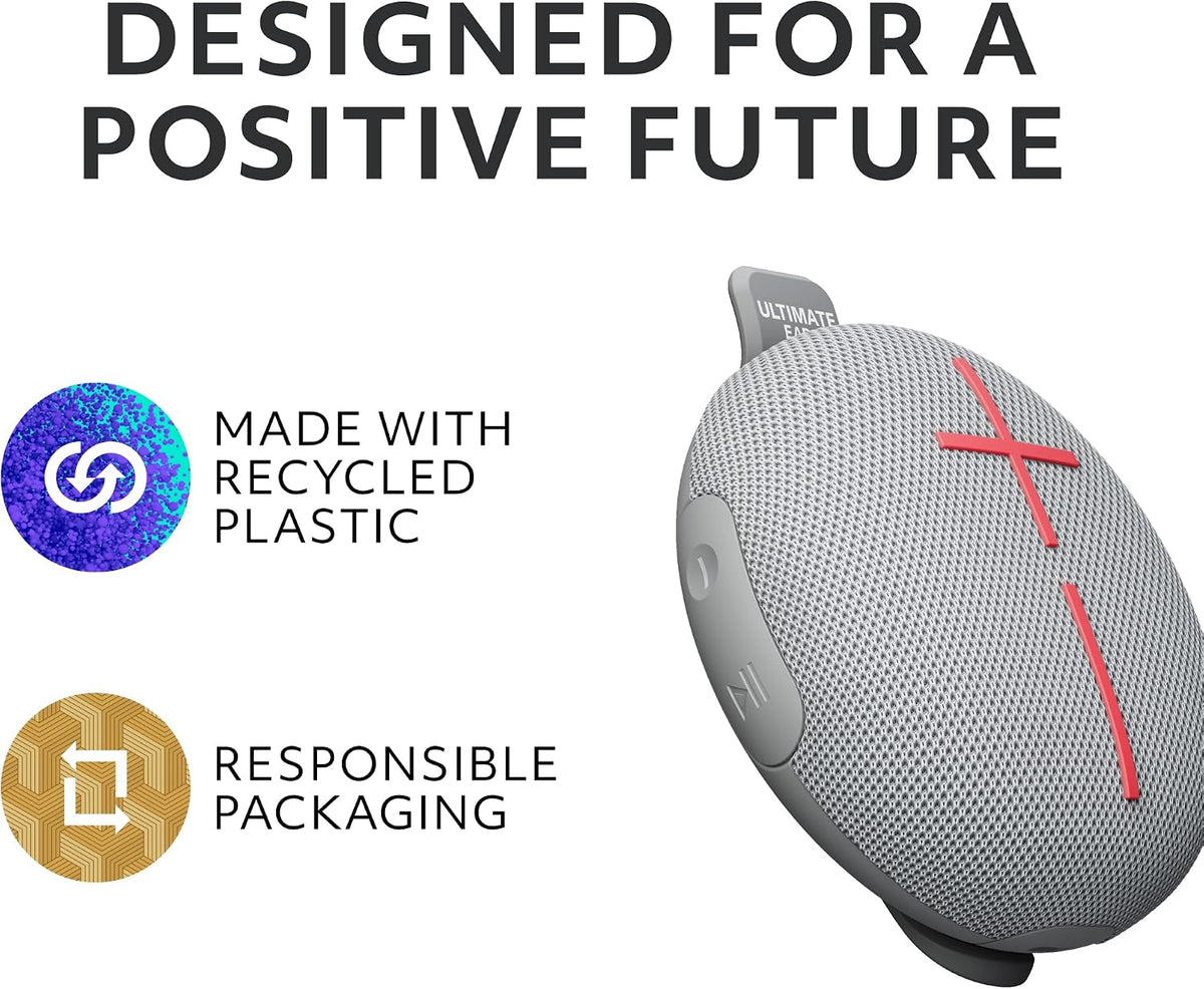 MINIROLL Ultra-Portable Waterproof Bluetooth Speaker, Balanced Bass, IP67 Dustproof, 131 ft (40 m) Range - Gentle Black