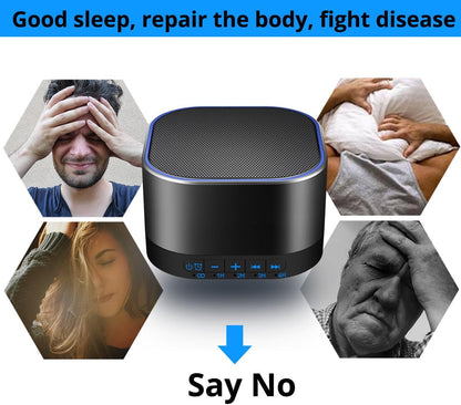 Sound White Noise Machine with 20 Non Looping Natural Soothing Sounds and Memory Function 32 Levels of Volume Powered by AC or USB and Sleep Sound Timer Therapy for Baby Kids Adults