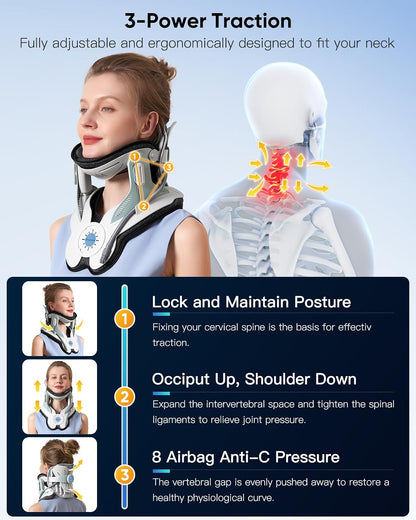 Cervical Neck Traction Device with Air Collar