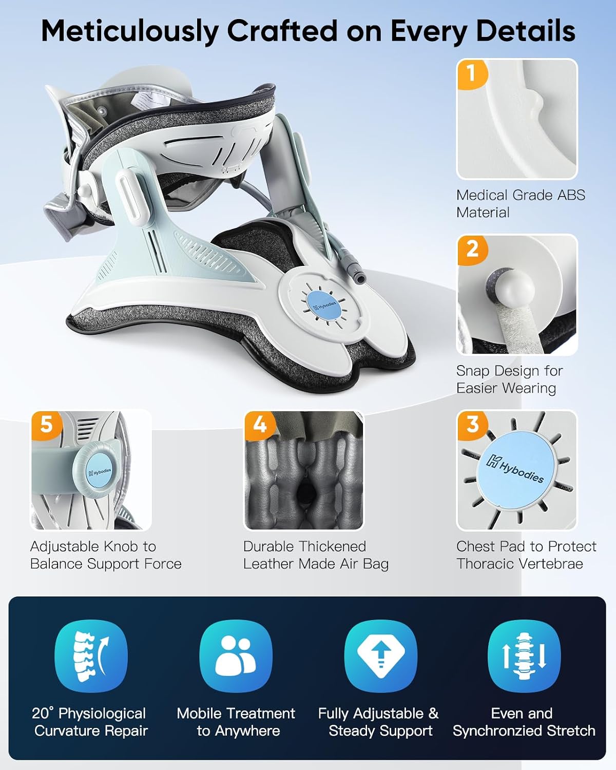 Cervical Neck Traction Device with Air Collar