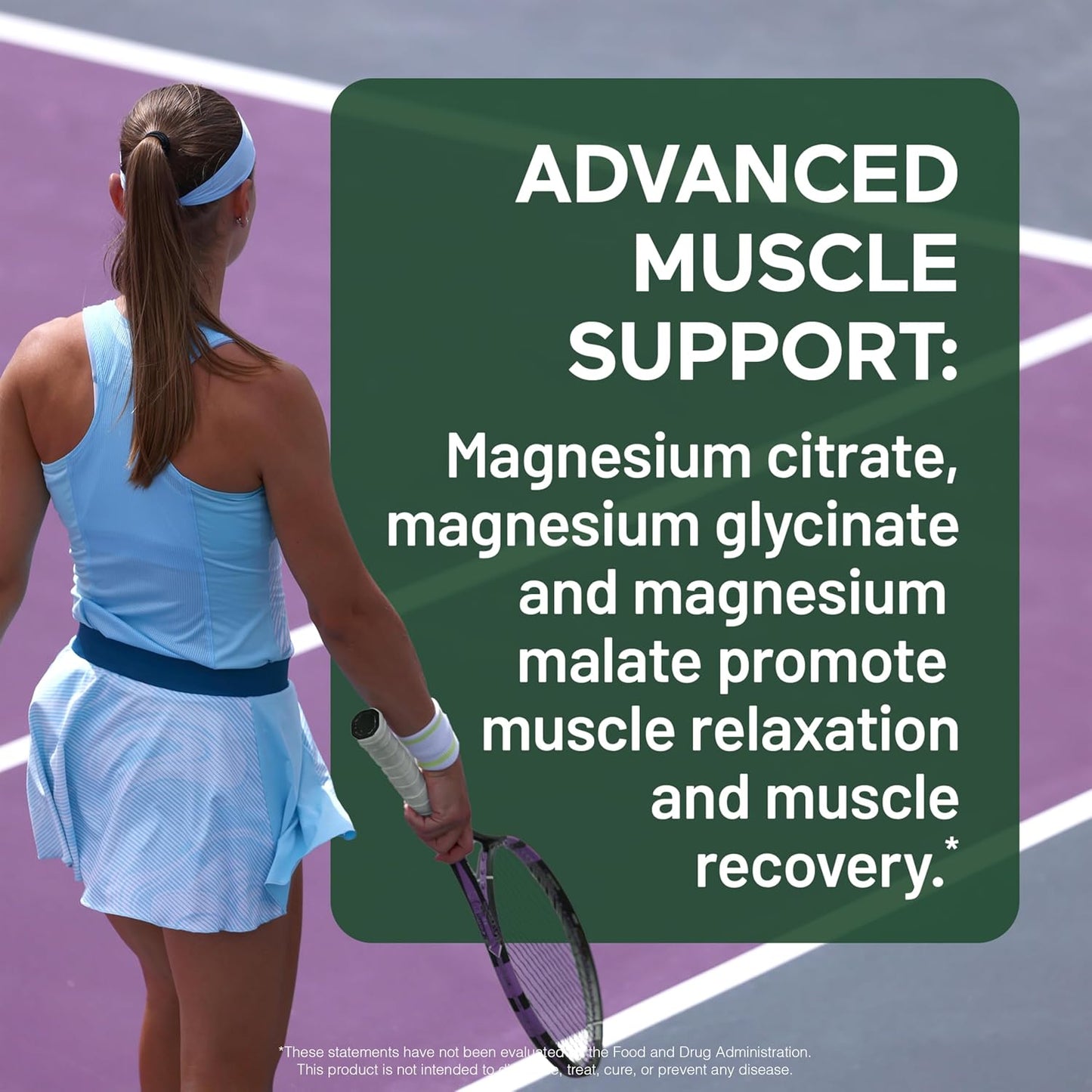Magnesium Complex - Chelated Magnesium Glycinate with Citrate, Malate and L-Theanine for Sleep, Muscle Relaxation and Stress Support - Non-GMO - 60 Tablets[30DaySupply]