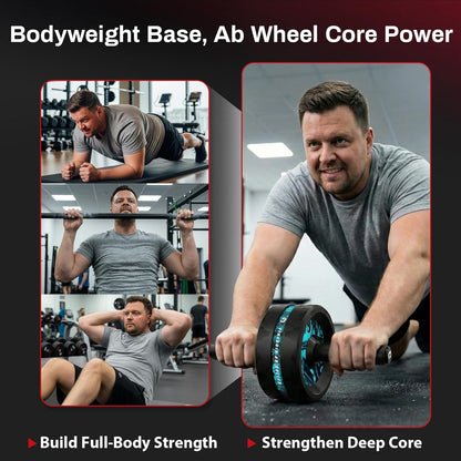 Ab Roller Wheel, Abs & Core Workout Equipment for Home Gym with Knee Pad Accessories, Abdominal Wheel for Full-body Strength Training