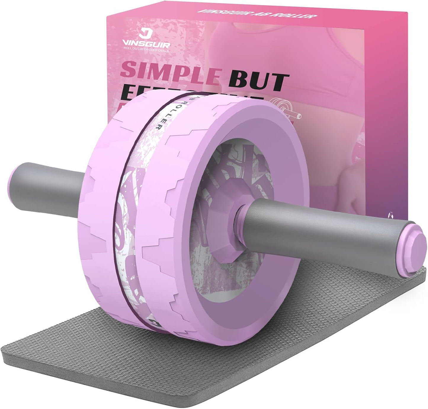 Ab Roller Wheel, Abs & Core Workout Equipment for Home Gym with Knee Pad Accessories, Abdominal Wheel for Full-body Strength Training