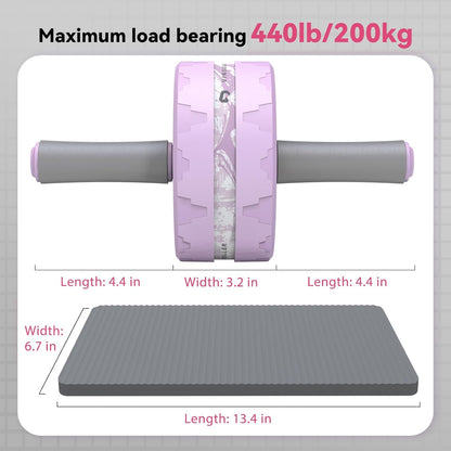 Ab Roller Wheel, Abs & Core Workout Equipment for Home Gym with Knee Pad Accessories, Abdominal Wheel for Full-body Strength Training