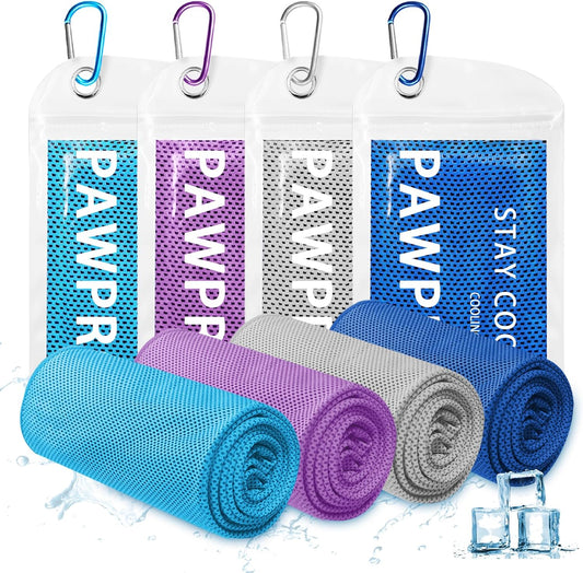 4 Packs Soft Breathable Cooling Towels for Neck and Face(40"x12")
