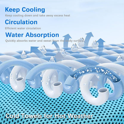 4 Packs Soft Breathable Cooling Towels for Neck and Face(40"x12")