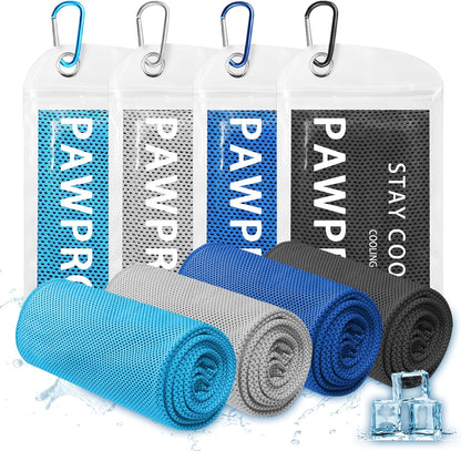 4 Packs Soft Breathable Cooling Towels for Neck and Face(40"x12")