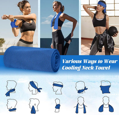 4 Packs Soft Breathable Cooling Towels for Neck and Face(40"x12")