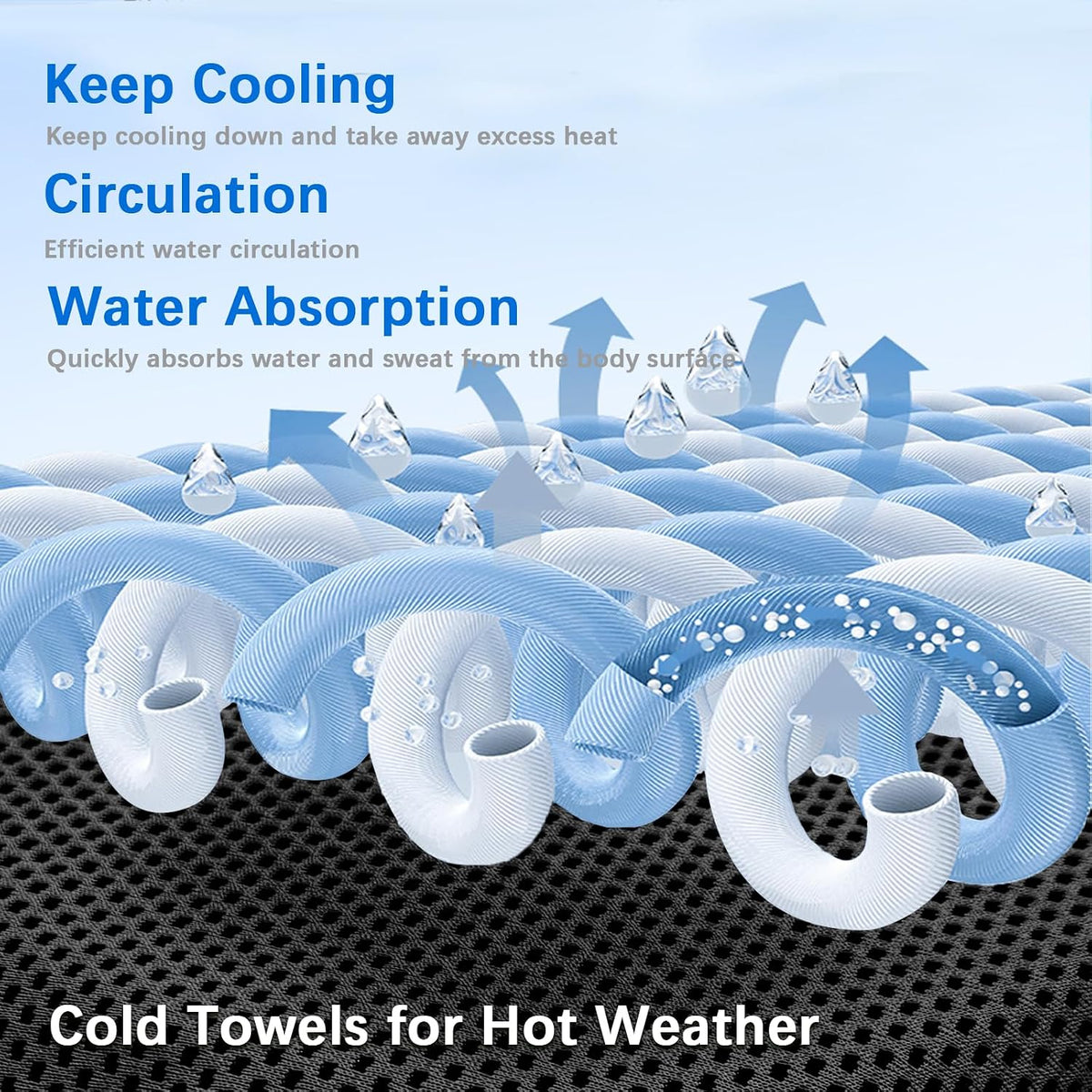 4 Packs Soft Breathable Cooling Towels for Neck and Face(40"x12")