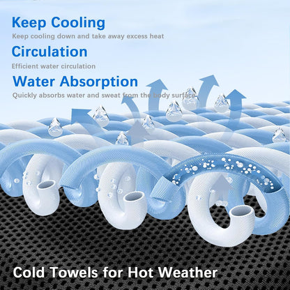 4 Packs Soft Breathable Cooling Towels for Neck and Face(40"x12")