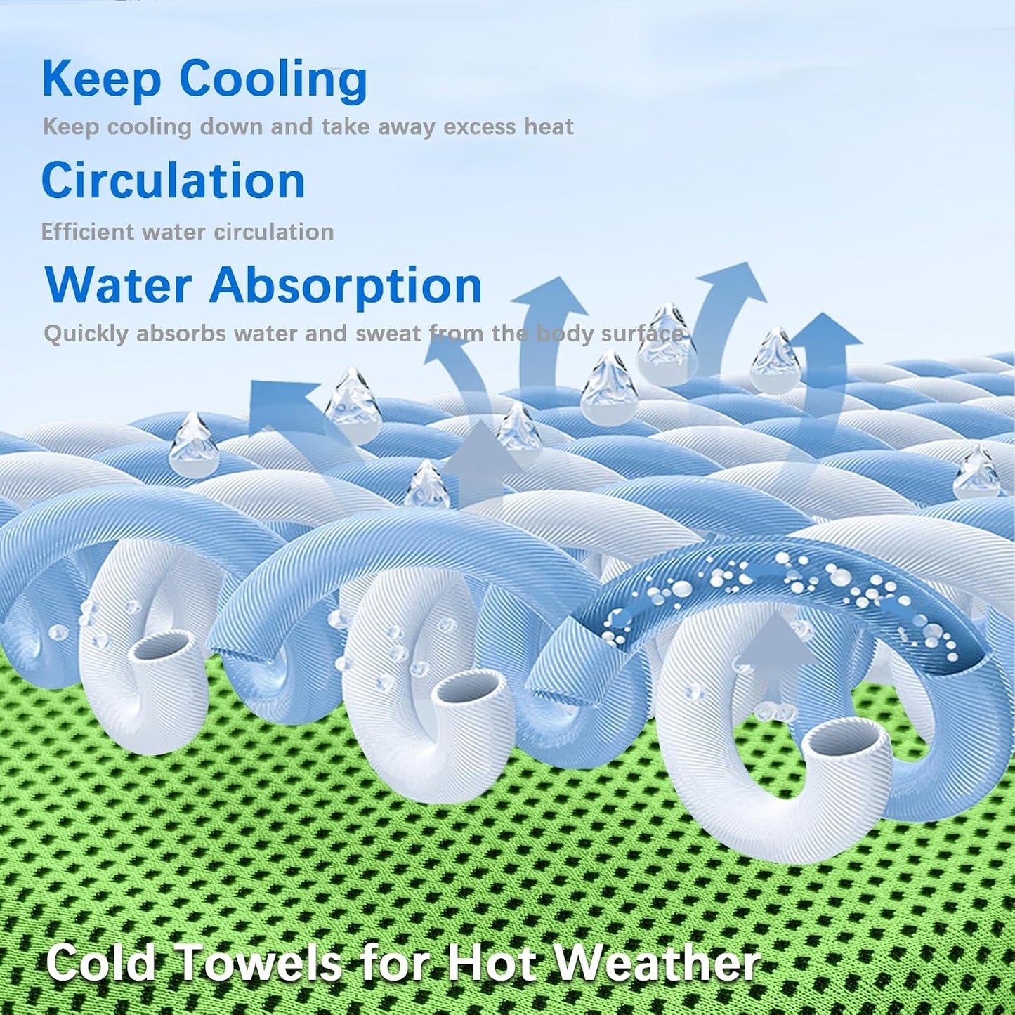 4 Packs Soft Breathable Cooling Towels for Neck and Face(40"x12")