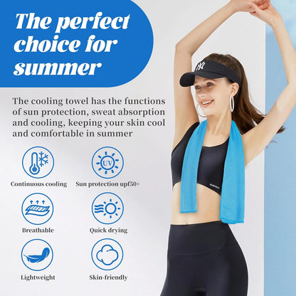 4 Packs Soft Breathable Cooling Towels for Neck and Face(40"x12")